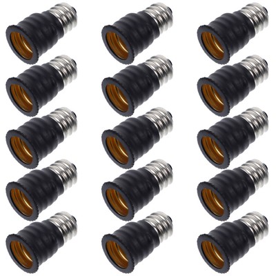  15 Pcs Light Socket Adapter E14 Converter Motion Activated Bulb E27 Sensor