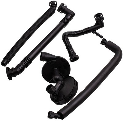 5PCS Crankcase Vent Valve & Breather Oil Separator Hose Kit for BMW Valves Part