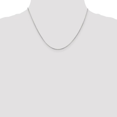 Pre-owned Superdealsforeverything Real 14kt White Gold 1.4mm Flat Cable Chain; 18 Inch; Lobster Clasp