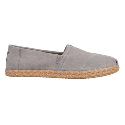 

Женские кожаные эспадрильи без шнуровки TOMS Alpargata, размер 7 B, повседневные туфли на плоской подошве 10018889, Grey, TOMS Alpargata Leather Espadrille Slip On