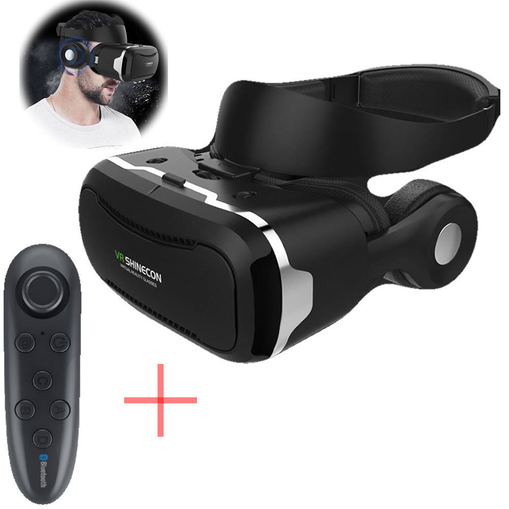 New 3D VR BOX 4.0 Virtual Reality Glasses Movie Game with Bluetooth Control USA