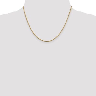 Pre-owned Superdealsforeverything Real 14kt Yellow Gold 1.5mm Cyclone Chain; 18 Inch; Lobster Clasp