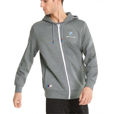 Мужская серая повседневная спортивная верхняя одежда Puma Bmw Mms Full Zip Jacket 533370-03