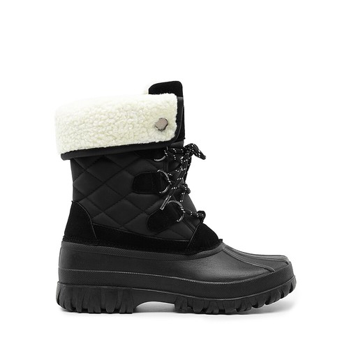 Women Lace Up Snow Boots Mid Calf Warm Warm Insulated  Winter Duck Boots