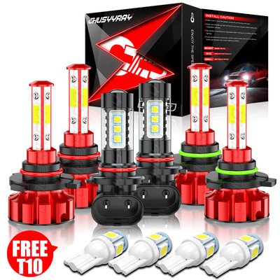 For Toyota Camry 2002-2006 6500K LED Faro Alto Bajo +Kit de Bombillas antiniebla