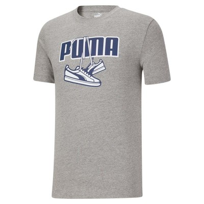 

Puma Sneaker Hang Graphic Crew Neck Футболка с коротким рукавом Мужские серые повседневные топы 5, Grey, Puma Sneaker Hang Graphic Crew Neck Short Sleeve T-Shirt
