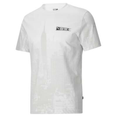 

Мужские белые повседневные топы Puma Nyc Skyline Aop с круглым вырезом и короткими рукавами 67885, Белый, Puma Nyc Skyline Aop Crew Neck Short Sleeve T-Shirt