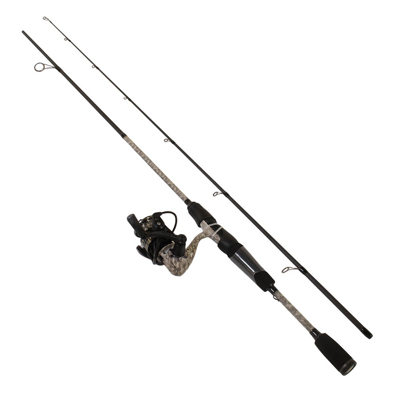 Lew'S American Hero Camo 200 6.2:1 6'-2Pc Med Spinning Rod a
