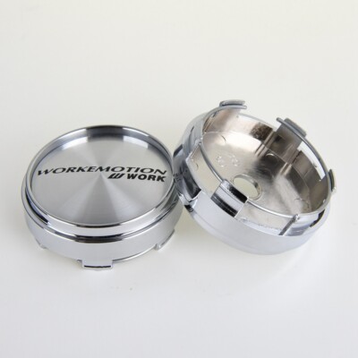 4x 66 mm Silver Black Alloy Wheel Center Caps Hub Caps Rim Caps for WORK EMOTION