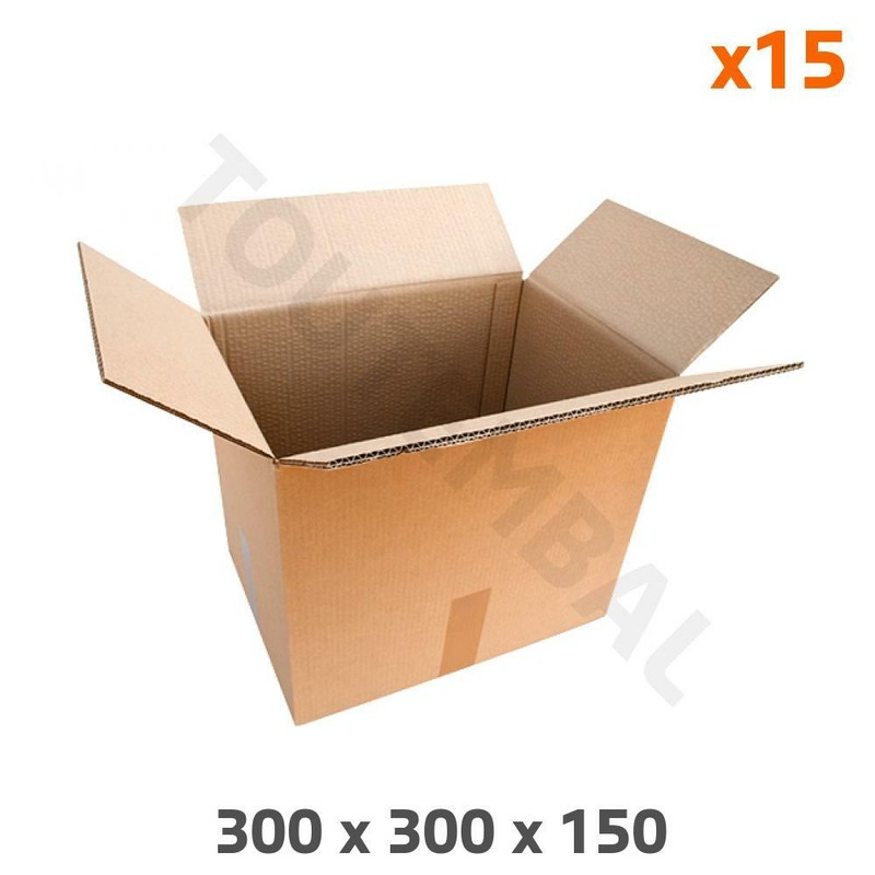 Carton Double Cannelure 300 X 300 X 150 Mm (Par 15)