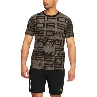 

Puma M Porsche Graphic Crew Neck Футболка с коротким рукавом мужская черная, коричневая повседневная, Black;brown, Puma M Porsche Graphic Crew Neck Short Sleeve TShirt