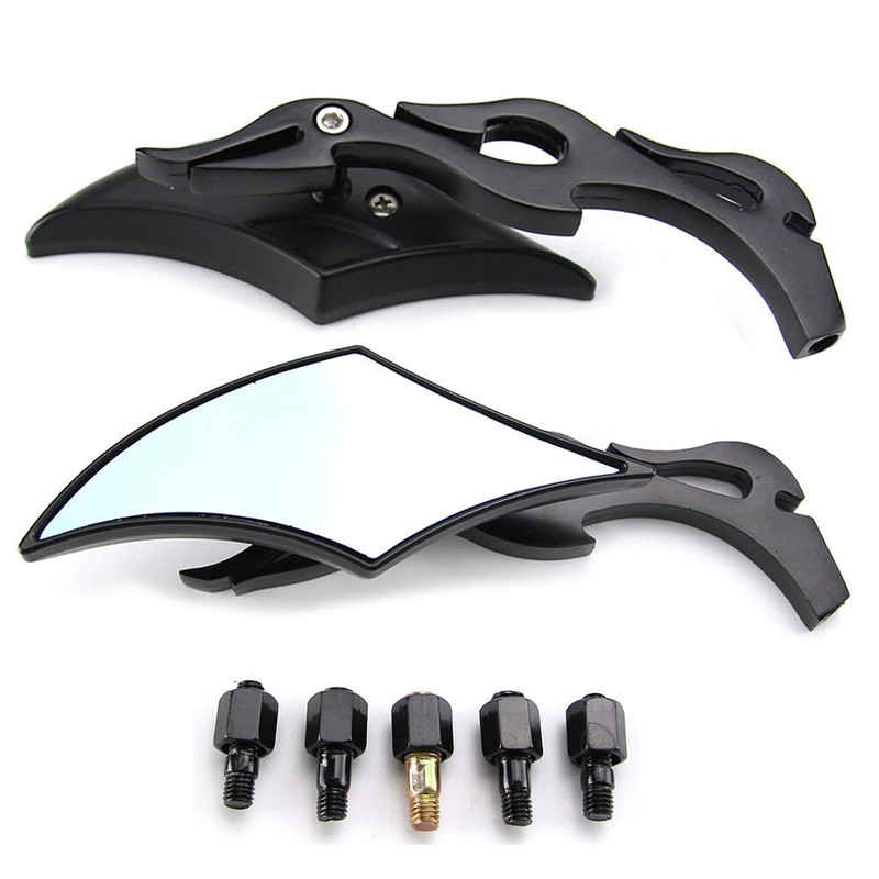 Motorcycle 8mm 10mm Rear View Mirrors For Harley Touring Street Road Glide King
