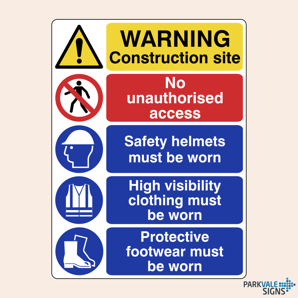 Construction Site Safety Signs (Hi Vis Clothing) eBay