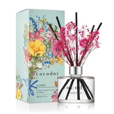 COCODOR Flower Reed Diffuser Set / 6.7oz / Lovely Peony/Scent Diffuser with S...