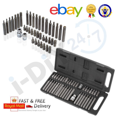Hex Torx Star & Spline BIT Socket Set 3/8'' & 1/2''dr Long & Short Reach Allen Key