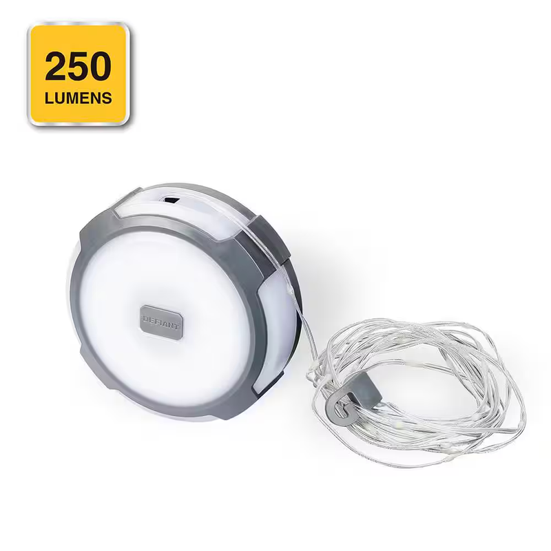 Rechargeable Utility Light String Lantern 250 Lumens Camping Magnet Hook USB