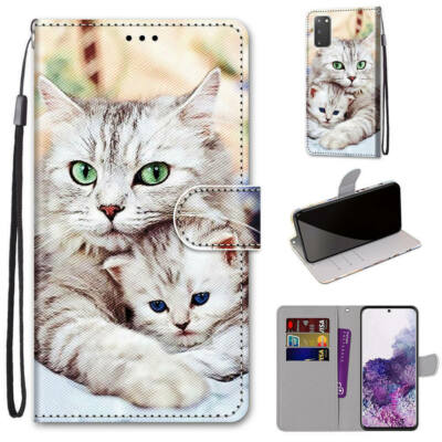 Cat Wallet Phone Case For iPhone Samsung Huawei Xiaomi Sony ZTE Moto Google OPPO