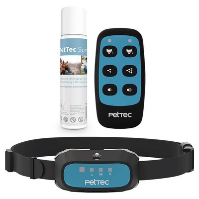 PetTec Ferntrainer Hund mit Spray & Fernbedienung Antibell Erziehungshalsband