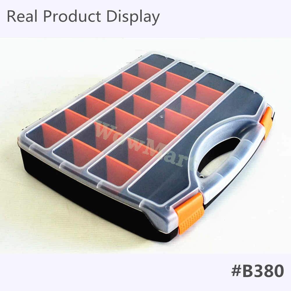 Durable Plastic Screw Nail Nut Bolt Parts Organizer Storage Carry Case