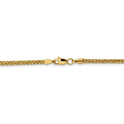 Pre-owned Superdealsforeverything Real 14kt Yellow Gold 2.35mm Semi-solid 3-wire Wheat Chain; 20 Inch