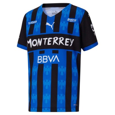 

Puma Monterrey Alternative Shirt Replica 22 Boys Black, Blue Casual Tops 76325, Puma Monterrey Alternative Shirt Replica 22