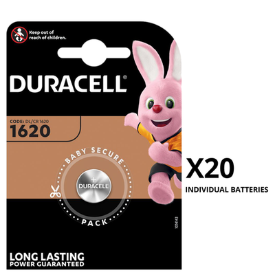 Duracell DL1620 CR1620 1620 3V Lithium Coin Cell Batteries x 20 **Long Expiry**