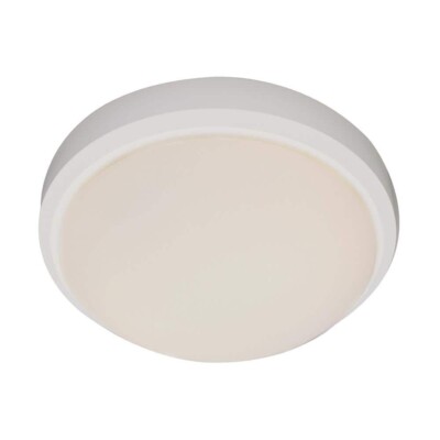 Bliss 15 in. 3-Light White Flush Mount Ceiling Light Fixture with Frosted Shade