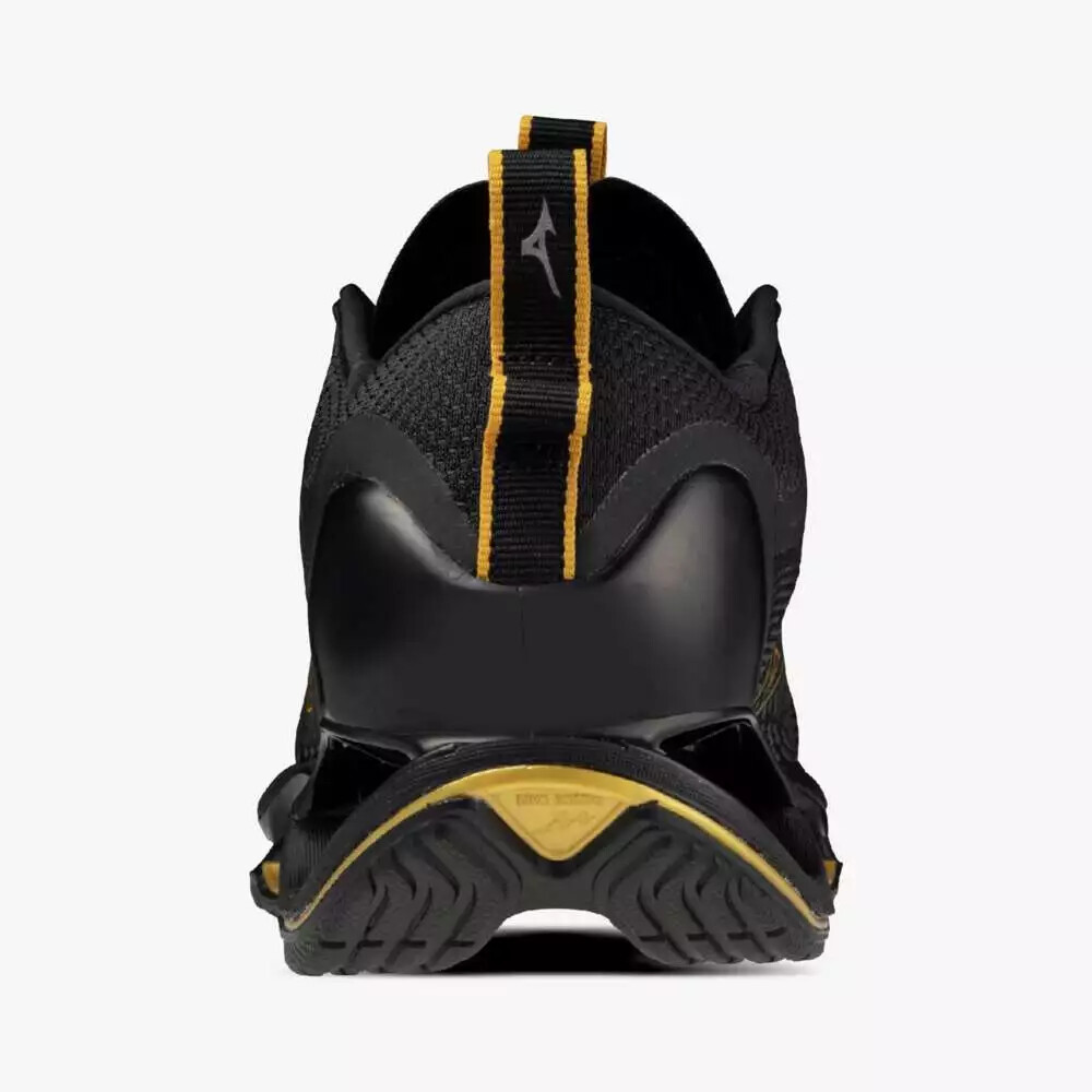 Pre-owned Mizuno Wave Prophecy 13 Black Gold Width 2e J1gc2451 32 Men's Size