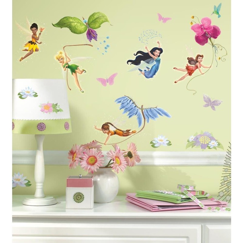 30 Big Disney Tinkerbell Wall Stickers Fairies Movie Room Decor