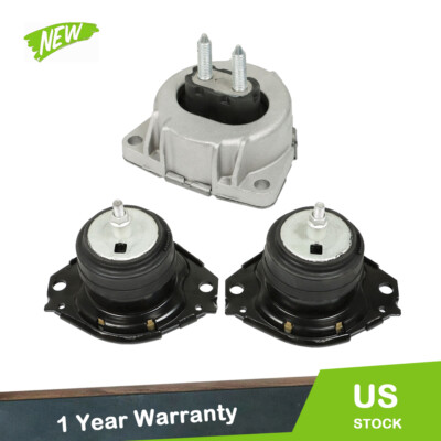 3pcs Engine Motor & Trans Mount For 11-19 Jeep Grand Cherokee 3.6L 5.7L RWD