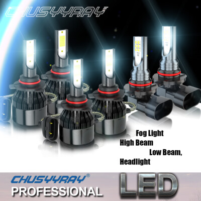 Para For Lexus RX300 1999-2003 faro LED Hi Lo Beam + bombillas de luz antiniebla