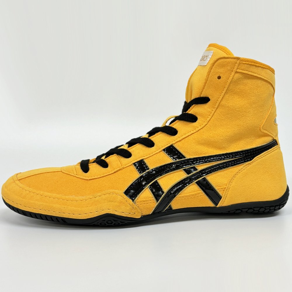 Pre-owned Asics 1083a001  Wrestling Boxing Shoes Yellow×black Ex-eo Successor Us7.5-11.5