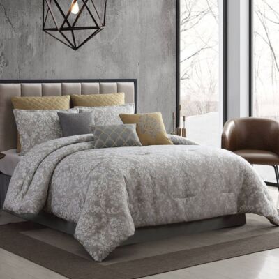 Комплект постельного белья King 10шт Lantana Серый - Riverbrook Home