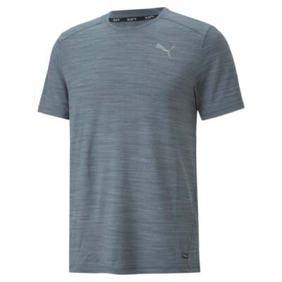 Puma Cloudspun Running Crew Neck Short Sleeve Athletic TShirt Mens Blue Casual T