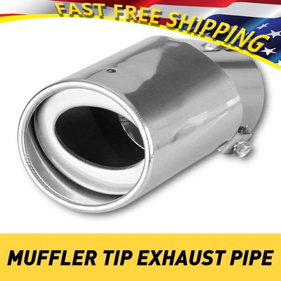 Exhaust Tip Pipe Effect Chrome Car Stainless Steel 1.75-2.5 inch Fit EAD