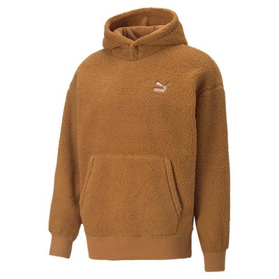 

Puma 53560774 Mens Classics Sherpa Hoodie Casual Pockets - коричневый