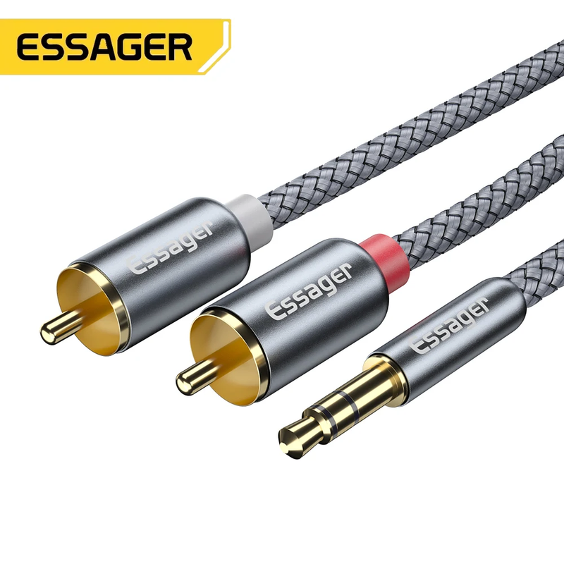RCA Audio Cable Jack 3.5 to 2 RCA Cable 3.5mm Jack to 2RCA Male Splitter Aux Cab