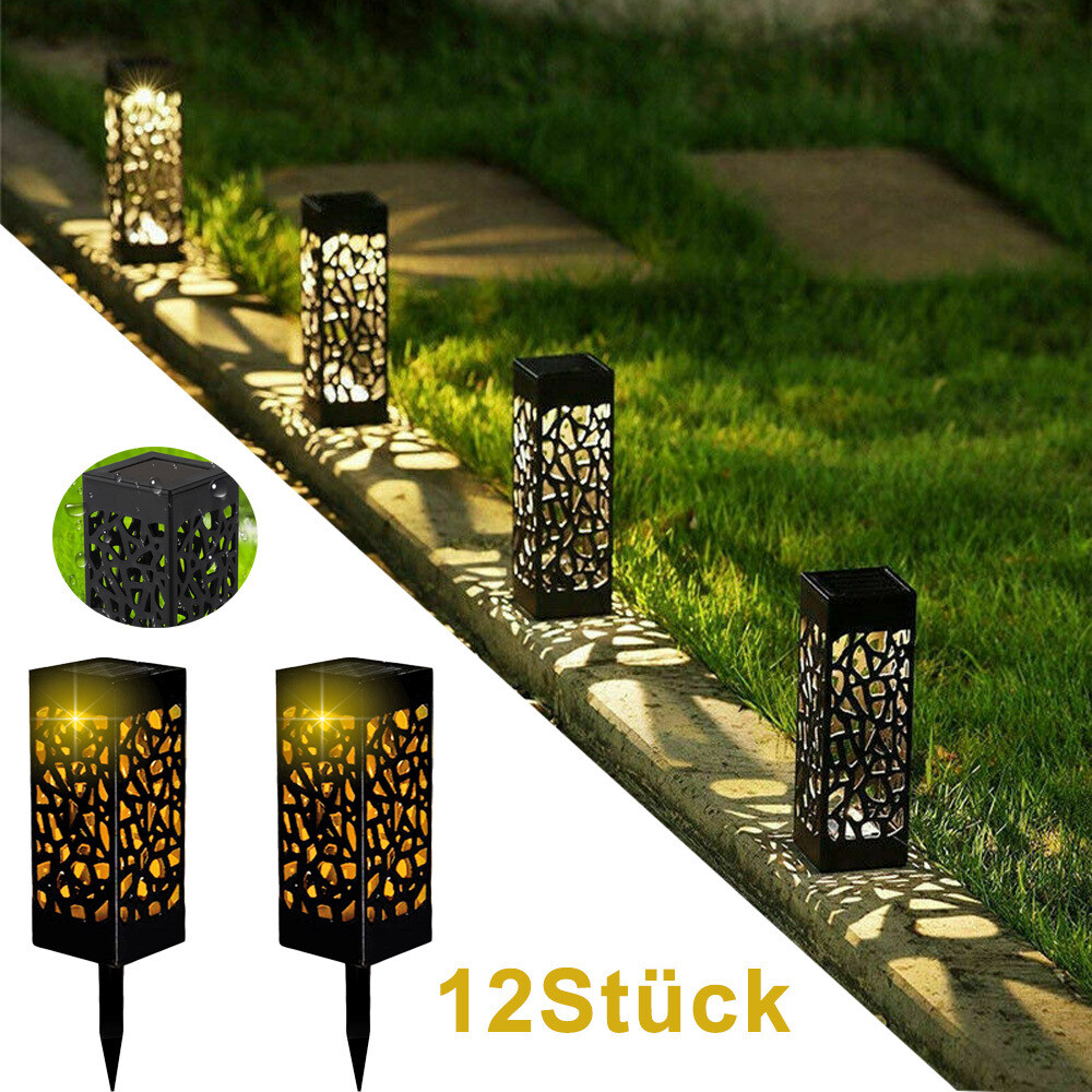 LED Solarleuchte Garten Solarlampe mit Erdspieß Solar