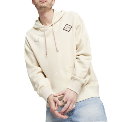 Пуловер с капюшоном Puma Pl Summer Crew Graphic Мужская повседневная верхняя одежда бежевого цвета 62456902