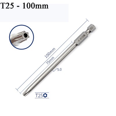 50-200mm Long Reach Torx Star Hex Security Bit Set Tamper Proof Screwdriver Bits
