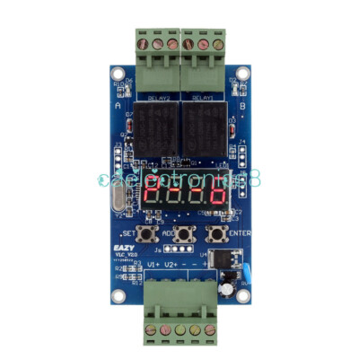 DC 12V Dual Programmable Relay Control Board Cycle Delay Timer Switch Module