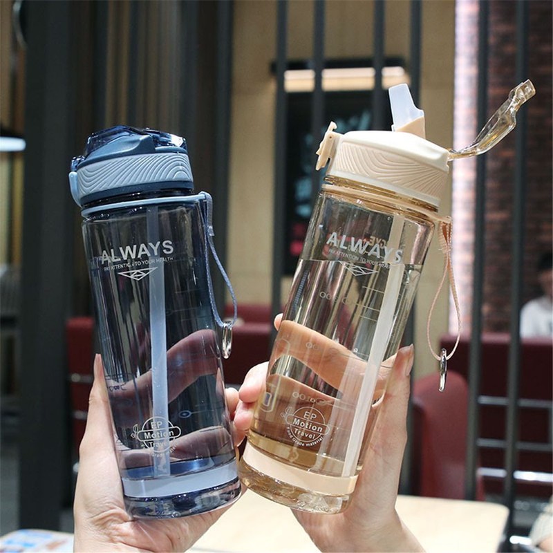 With Straw Drinking Bottle Men Drinkware