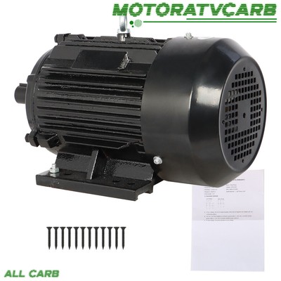 ALL-CARB 5HP 3Phase Electric Motor 1800RPM  Frame TEFC 230/460Volt Severe Duty