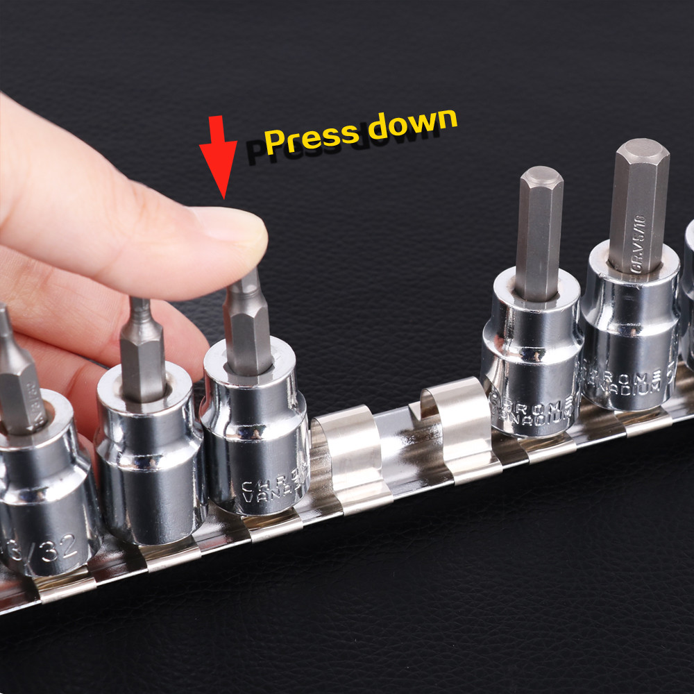 9Pc 3/8" Dr Hex Bit Allen Key Socket Set Male Star Torx Imperial / SAE