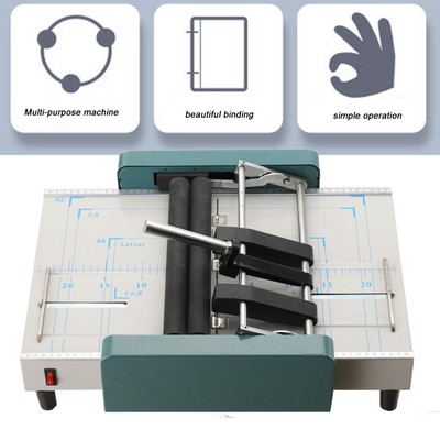 A3 Booklet Folding Binding Machine Manual Paper Binder Staple Folder 60W 110V