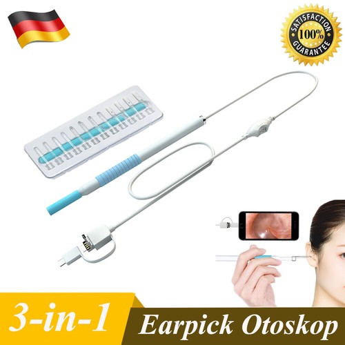 3 in 1 Otoskop-Ohrreinigungs-Endoskop USB Visueller Ohrreiniger Earpick-Kamera