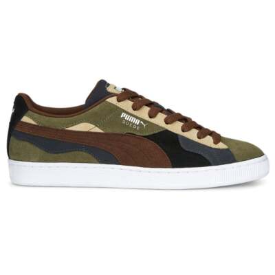 

Puma Suede Camowave Lace Up Mens Green Sneakers Повседневная обувь 38927701, Зеленый, Puma Suede Camowave Lace Up