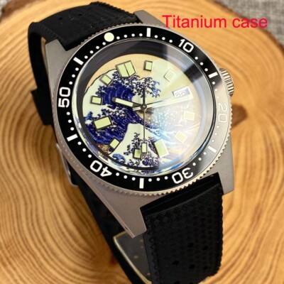62MAS Titanium Case AR Sapphire Glass 200M NH35A Diving Automatic Men Watch Lume