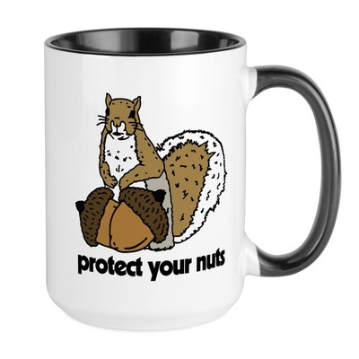 CafePress Protect Your Nuts Large Mug (238669558)
