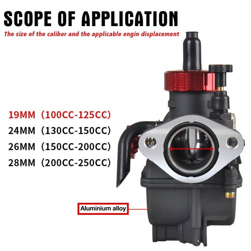 NIBBI PE 19mm Carburetor For DS80 CRF125F KLX110 SR125 DR100 BULL PREDATOR 125